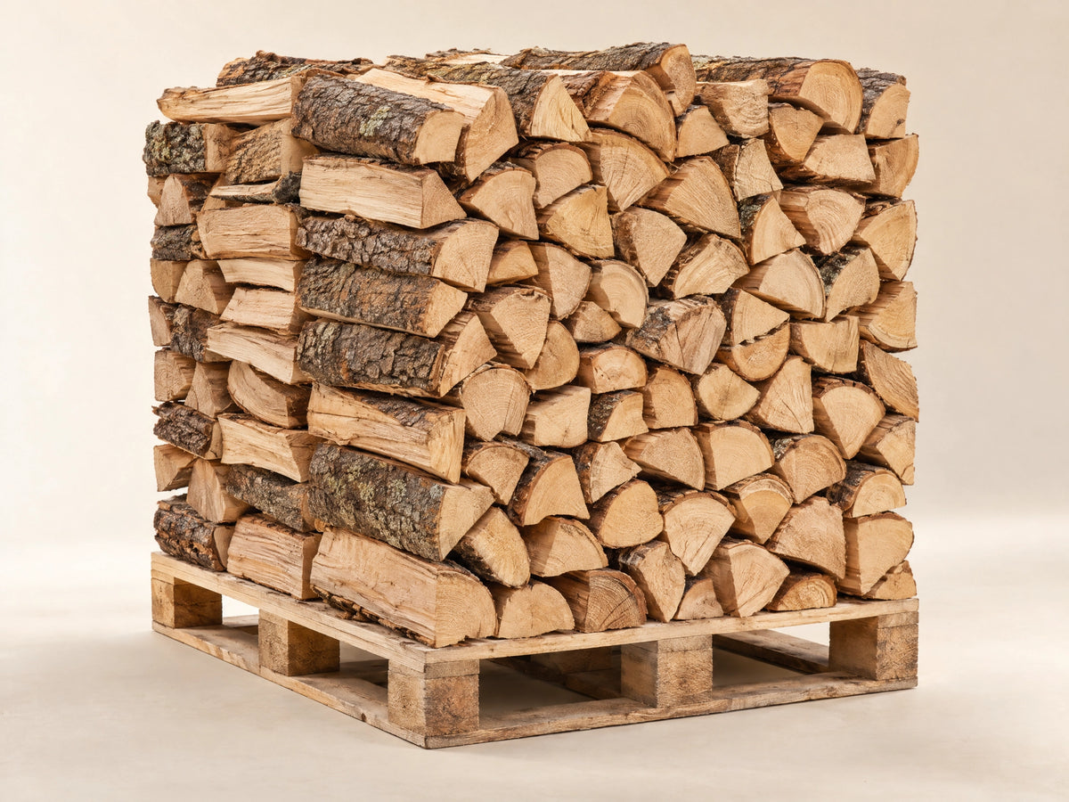 Palette 1 stère — bûches 25 cm — bois sec — BUCHEVIA