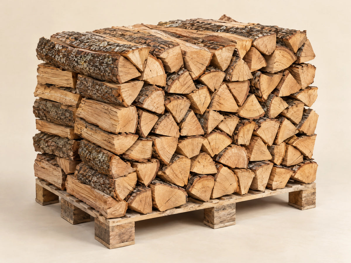 Palette 1 stère — bûches 50 cm — bois sec séchoir — BUCHEVIA