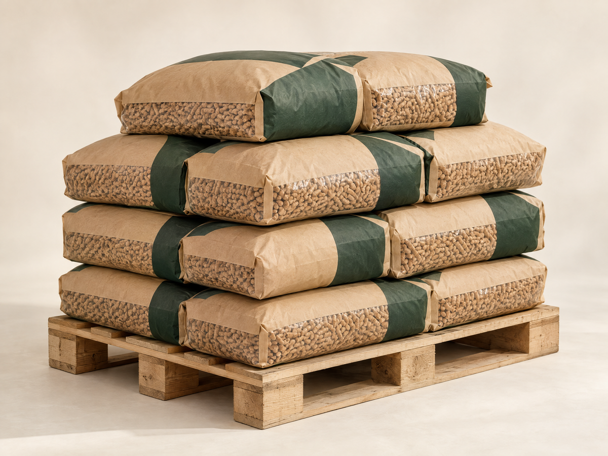 Granulés de bois — lot de 10 sacs de 15 kg — BUCHEVIA