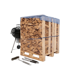 Palette 1 stère bois spécial barbecue — 33 cm — BUCHEVIA