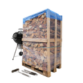 Palette 2 stères bois spécial barbecue — 33 cm — BUCHEVIA