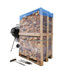Palette 2 stères bois spécial barbecue — 33 cm — BUCHEVIA